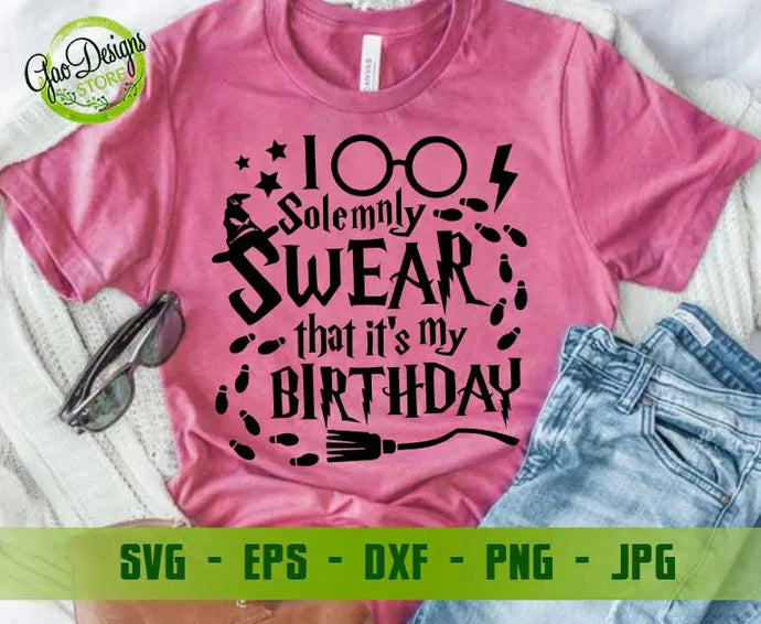 I Solemnly Swear That It's My Birthday Svg Harry Potter Svg Hogwarts Svg Wizard Svg Birthday Shirt Svg GaoDesigns Store Digital item