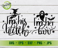 I'm His Witch I'm her Boo svg, Couple halloween svg, Matching Tshirts, Wife and Husband Halloween Svg, funny halloween svg, happy halloween svg, halloween shirt svg GaoDesigns Store Digital item