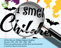 I smell children svg files for cricut, Hocus pocus svg, Sanderson sister svg, halloween svg cutting file, funny halloween svg GaoDesigns Store Digital item