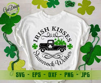 Irish Kisses Shamrock Wishes svg cut file St Patricks Day svg, Truck Shamrock svg Farmhouse svg Country svg Files for Cricut Downloads GaoDesigns Store Digital item