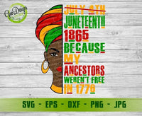 July 4th Juneteenth 1865 Because My Ancestors Werent Free In 1776 SVG Black History Freedom Day svg GaoDesigns Store Digital item