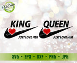 King Queen Nike matching svg Valentines Couple svg  Anniversary Svg, Valentine shirt svg, Couple shirt svg, Wedding svg file for cricut GaoDesigns Store Digital item