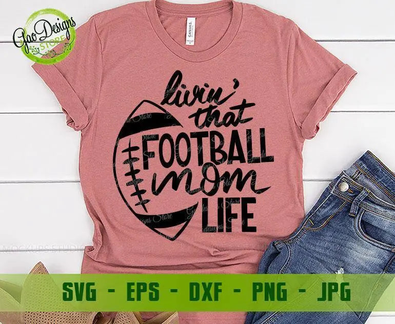 Football Mom American Football T shirt Design In Svg Png Cutting Printable  Files