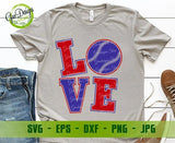 Love Baseball Svg, Baseball Heart Svg Files Softball Svg, baseball cutfile, baseball shirt, baseball clipart Baseball Team Svg GaoDesigns Store Digital item