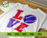 Love Baseball Svg, Baseball Heart Svg Files Softball Svg, baseball cutfile, baseball shirt, baseball clipart Baseball Team Svg GaoDesigns Store Digital item