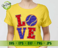 Love Baseball Svg, Baseball Heart Svg Files Softball Svg, baseball cutfile, baseball shirt, baseball clipart Baseball Team Svg GaoDesigns Store Digital item