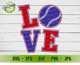 Love Baseball Svg, Baseball Heart Svg Files Softball Svg, baseball cutfile, baseball shirt, baseball clipart Baseball Team Svg GaoDesigns Store Digital item