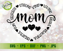 Load image into Gallery viewer, Love Mom svg, Mother&#39;s Day Sign svg, Mom Funny Saying Svg, Mom Quote Svg, Motherhood Svg Momlife SVG file for cricut Mother&#39;s Day tshirt svg GaoDesigns Store Digital item
