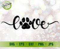 Love with a Paw Print svg, Love with Pawprint svg, Dog Sign svg, Dog Lover svg, Dog svg Files for Cricut GaoDesigns Store Digital item