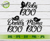 Matching funny Boo Family svg Halloween designs Svg, Daddy Boo Svg, Mommy Boo svg, baby boo svg, funny halloween svg GaoDesigns Store Digital item