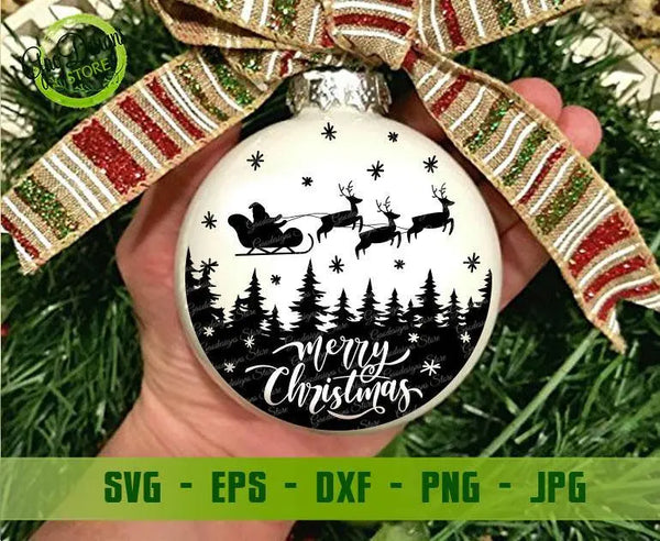Merry Christmas SVG Santa Svg Christmas Svg Files for Cricut Reindeer Svg  Winter Svg Christmas Scene Christmas Decoration 