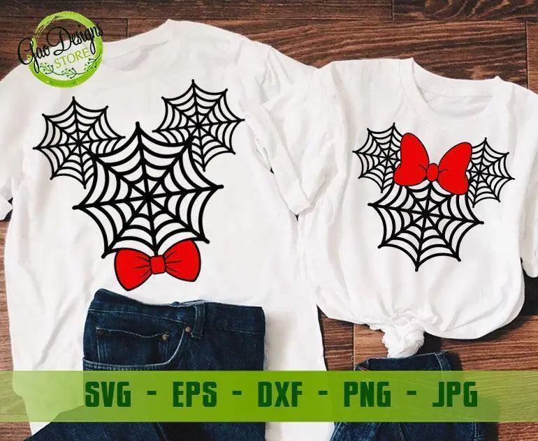 Mickey and Minnie spider webs Svg, Mickey Minnie Halloween SVG, Disney Couple Shirts svg Disney Halloween SVG GaoDesigns Store Digital item