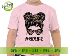 Load image into Gallery viewer, Mom Life Kid Life Svg, Leopard Mom Svg, Messy Bun mom Svg, Mom Daughter Svg, Messy Bun SVG, Mom life svg, Hair Bun Silhouettes Svg GaoDesigns Store Digital item

