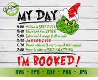 My day, I'm Booked Svg Grinch Christmas svg Grinchmas svg My Day Grinch SVG Christmas To-Do List svg GaoDesigns Store Digital item