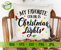 My favorite color is Christmas lights svg, Christmas cut file, holiday svg, Christmas SVG Cutting File CriCut Files svg GaoDesigns Store Digital item