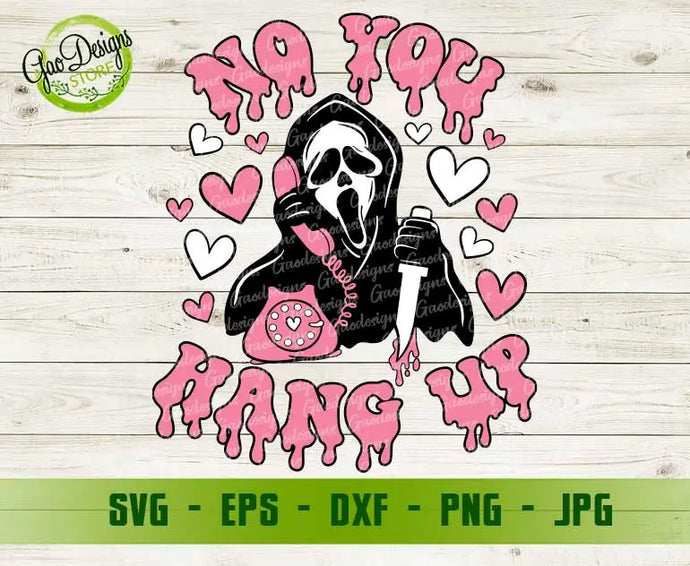No You Hang Up Svg, Funny Ghost Halloween Svg, Ghost Calling Svg, Scream face svg file for cricut, GaoDesigns Store Digital item