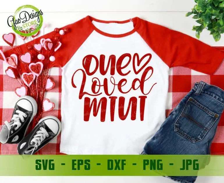 One Loved Mama svg, One Loved Mini Svg, Valentine's Day svg, Mama And Me svg Cutting files  Matching Valentines Day svg GaoDesigns Store Digital item