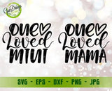 One Loved Mama svg, One Loved Mini Svg, Valentine's Day svg, Mama And Me svg Cutting files  Matching Valentines Day svg GaoDesigns Store Digital item