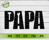Papa word with tools svg, Papa tools svg files for cricut, Father's day gift happy father's day SVG GaoDesigns Store Digital item
