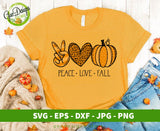 Peace love fall svg, fall pumpkin svg, Autumn Svg, Thankful Pumpkin Svg Leopard Pumpkin SVG Files for Cricut GaoDesigns Store Digital item