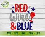 Red Wine and Blue svg, Free 4th of July svg, Patriotic svg, Independence day svg, Memorial day svg GaoDesigns Store Digital item