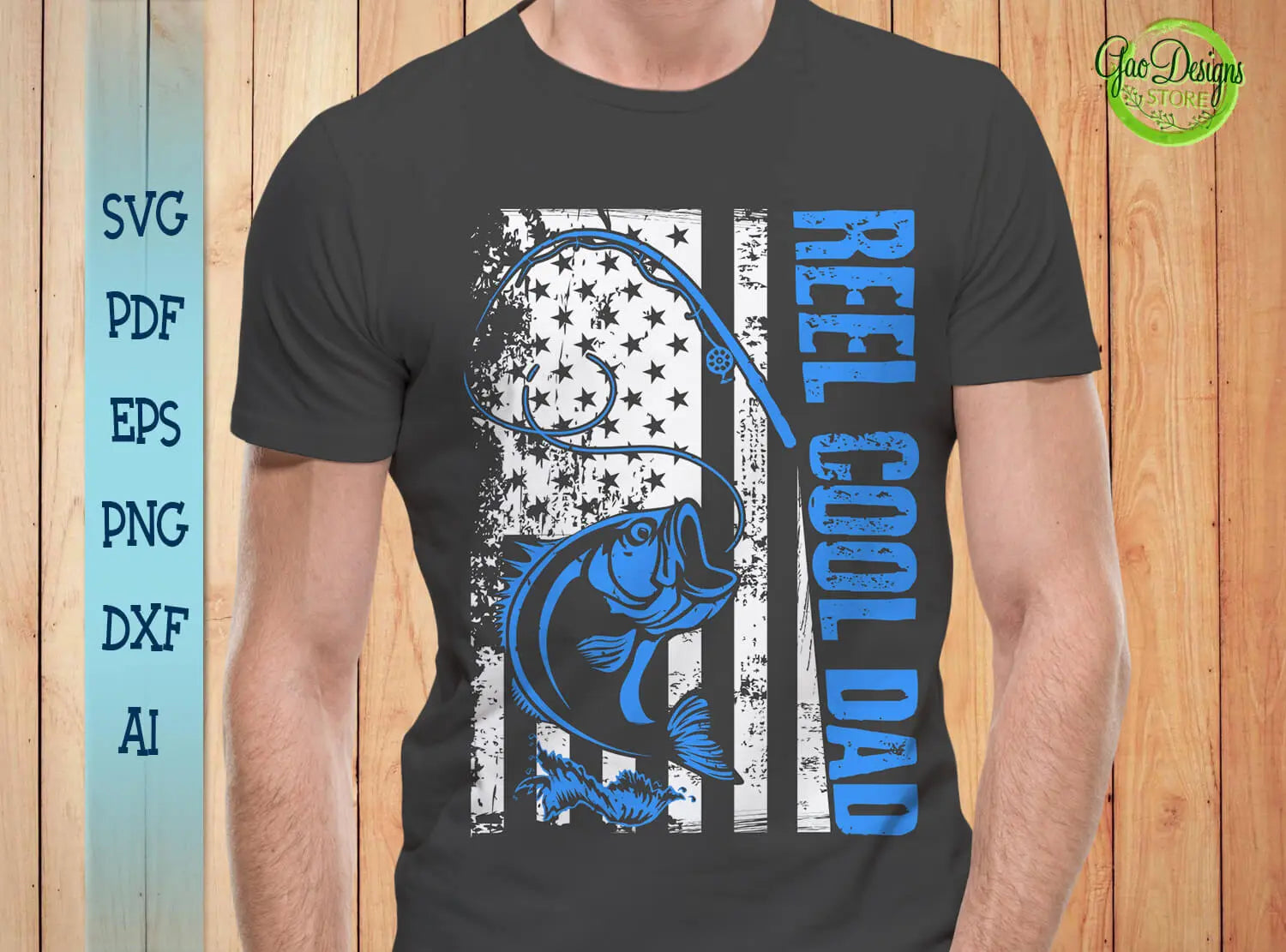 Reel Cool Dad Shirt Light Blue / 4XL