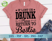 Return To Bestie - Matching Friends Set of Cut Files, SVG PNG EPS dxf , If lost or drunk please return to bestie svg GaoDesigns Store Digital item