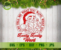 So tell me what you want what you really really want Christmas SVG files for Cricut, Christmas shirt svg GaoDesigns Store Digital item