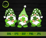 St Patricks Day Gnomes SVG Irish Gnomes with Shamrock Leprechaun Gnome with Clover SVG DXF cutting file GaoDesigns Store Digital item