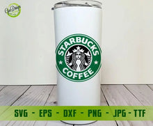 Load image into Gallery viewer, Starbucks coffee svg cut files, Vector Starbucks logo, Starbucks alphabet Starbucks font, Coffee shop svg, Starbucks logo vector svg GaoDesigns Store Digital item

