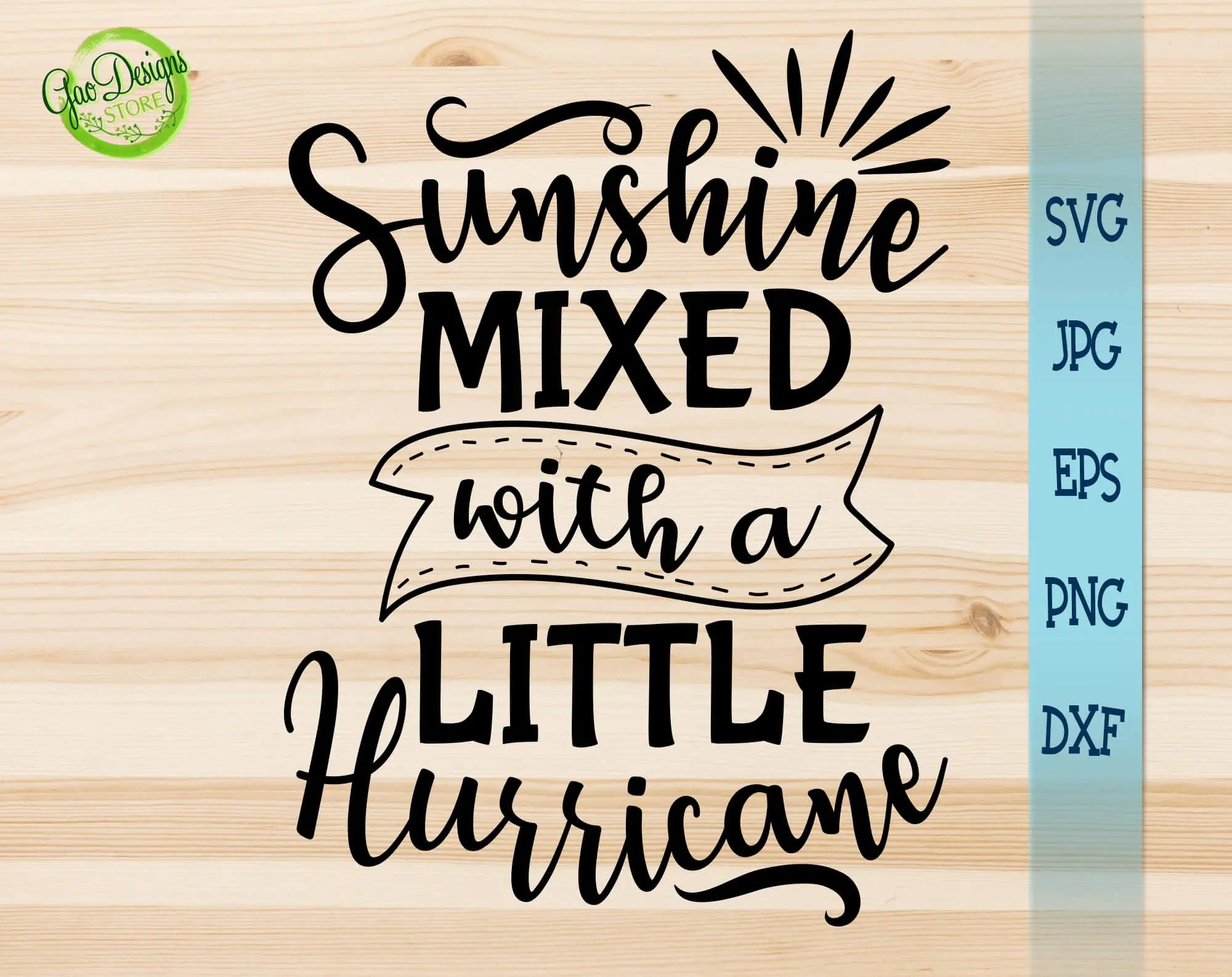 Sunshine mixed with a little hurricane svg Sunshine quotes Svg File for Cricut, Southern clipart, Silhouette Cameo GaoDesigns Store Digital item