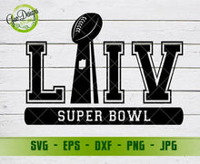 Load image into Gallery viewer, Super Bowl 54 Liv Football Logo svg, Simplified Design Svg File For Cricut For Silhouette, Chiefs 49ers vector, superbowl svg GaoDesigns Store Digital item
