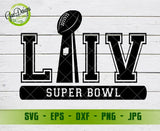 Super Bowl 54 Liv Football Logo svg, Simplified Design Svg File For Cricut For Silhouette, Chiefs 49ers vector, superbowl svg GaoDesigns Store Digital item