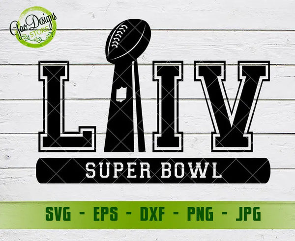 Super Bowl 54 Liv Football Logo svg, Simplified Design Svg File For Cricut  For Silhouette, Chiefs 49ers vector, superbowl svg