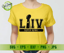 Load image into Gallery viewer, Super Bowl 54 Liv Football Logo svg, Simplified Design Svg File For Cricut For Silhouette, Chiefs 49ers vector, superbowl svg GaoDesigns Store Digital item
