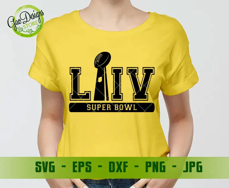 Super Bowl 54 Liv Football Logo svg, Simplified Design Svg File For ...