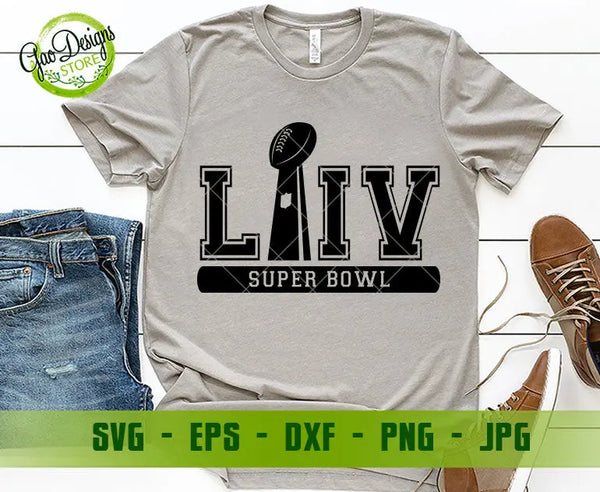 Super Bowl 54 Liv Football Logo svg, Simplified Design Svg File For ...