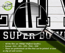 Load image into Gallery viewer, Super Bowl 54 Liv Football Logo svg, Simplified Design Svg File For Cricut For Silhouette, Chiefs 49ers vector, superbowl svg GaoDesigns Store Digital item
