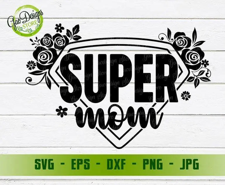 Set super mom logo superhero t-shirt design Vector Image
