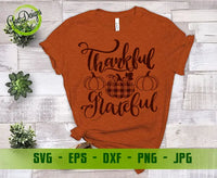 Thankful Grateful Pumpkin SVG, Autumn SVG Cut Files, Fall Pumpkin season svg, Autumn Leaves SVG, thanksgiving svg GaoDesigns Store Digital item