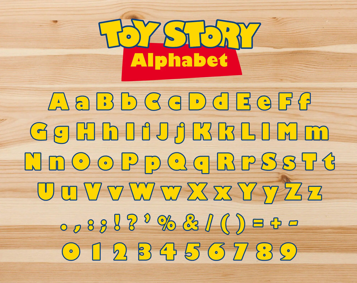 Toy Story Font Alphabet Toy Story Doodle Alphabet BUNDLE 7set Toy