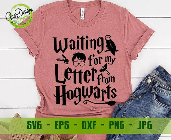 Waiting For My Letter From Hogwarts Cut File in SVG, EPS, DXF, JPEG ...