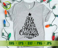 We wish you a Merry Christmas svg Digital cut file, Funny Christmas Shirts SVG Christmas Tree Svg,Winter svg, Hand letter svg GaoDesigns Store Digital item