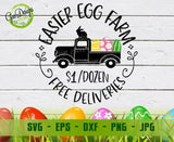 Digital preview of Easter Egg Farm truck SVG and PNG files with high resolution and vibrant colors
